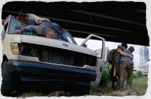 carol daryl walk away from van paper