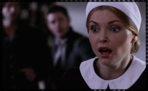 Olivia finds the boys in the kitchen with the butler's body