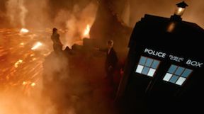 Clara and the Doctor fight for control