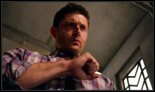 Dean Winchester (Jensen Ackles) examines his hands thinking about the Mark of Cain