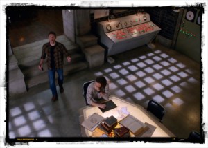 Castiel arrives to find the boys gathered for war