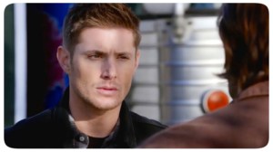 20p Dean Winchester CU bus stop about a boy supernatural