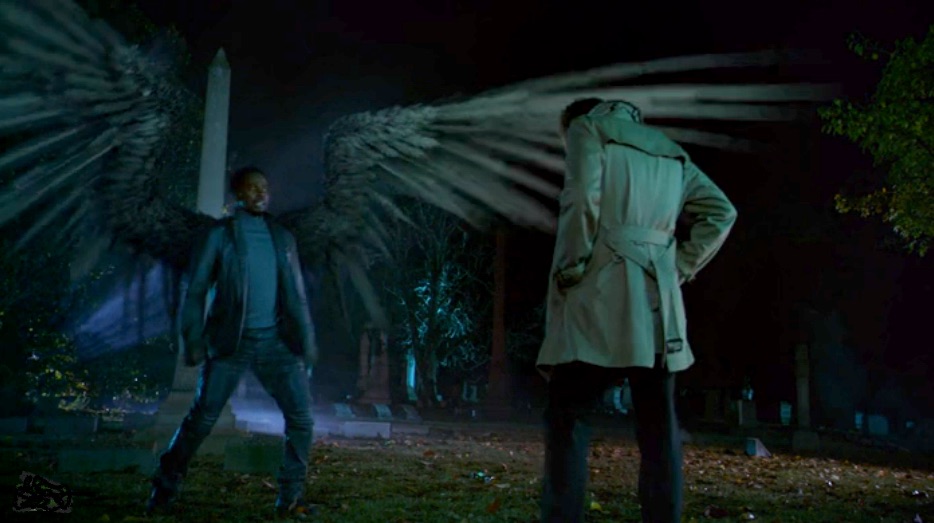 Manny landing in cemetery