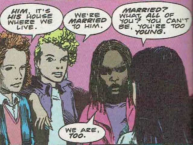 The married girls talk to Gemma. Hellblazer #4