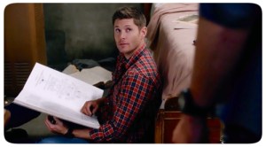 3p Dean Winchester book Sam shoulder About a Boy Supernatural