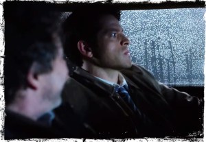 Castiel driving Metatron Supernatural Book of the Damned