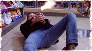 Dean gunshot fire Supernatural Book of the Damned