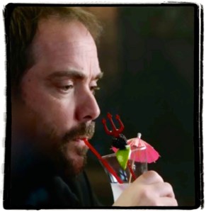 Crowley enjoys his devilish drink