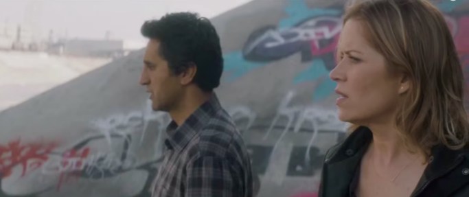 Madison Clark (Kim Dickens) and Travis Manawa (Cliff Curtis) Fear the Walking Dead