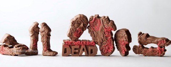 The Walking Dead milk chocolate zombies from The Truffle Cottage