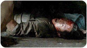 Glenn Rhee under dumpster The Walking Dead Heads Up