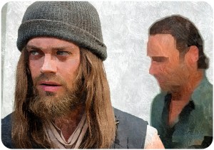 Paul Jesus Monroe (Tom Payne) and Rick Grimes (Andrew Lincoln) The Walking Dead The Next World