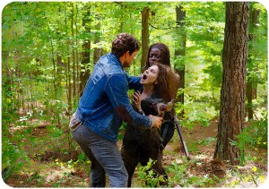 Spencer Monroe (Austin Nichols) and Michonne (Danai Gurira) The Walking Dead The Next World
