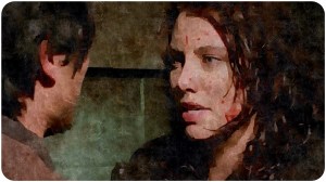 Glenn Maggie CU The Walking Dead The Same Boat