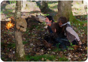 Glenn Michonne captured 2 The Walking Dead East