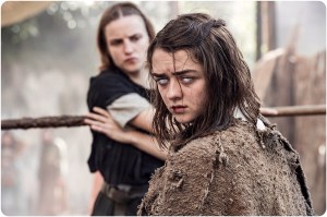 Arya Starck staff fight Game of Thrones The Red Woman