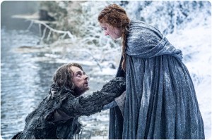 Theon Greyjoy and Sansa Stark Game of Thrones The Red Woman