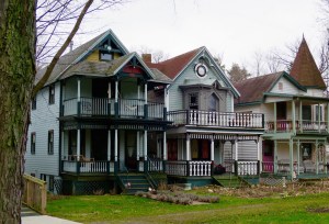 Lily Dale Architecture 3 houses park