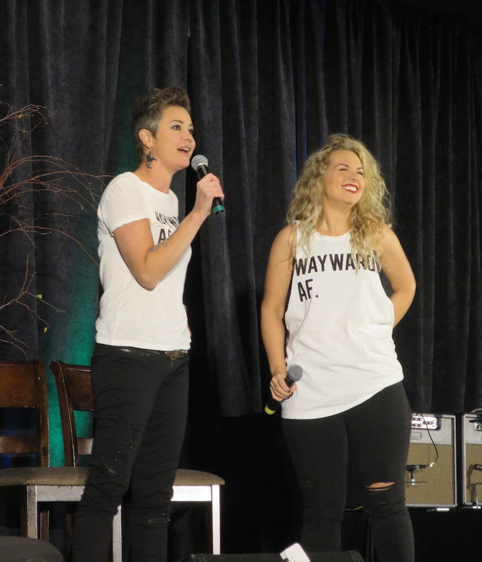 Kim Rhodes and Briana Buckmaste