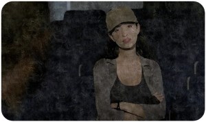 rosita-death-glare-the-walking-dead-rock-in-the-road