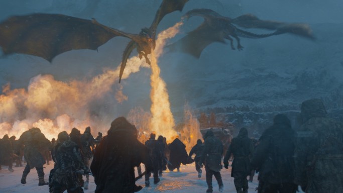 dargons attack Game of Thrones Beyond the Wall